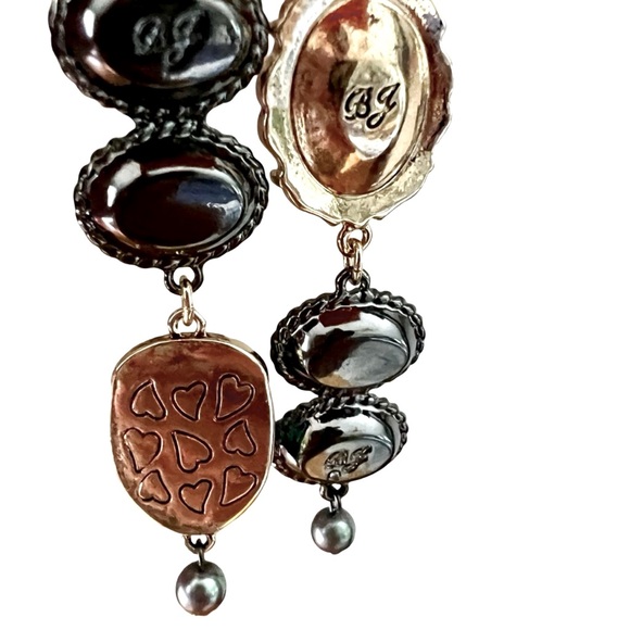 Betsey Johnson NWT Halloween Iridescent Beetle Bug Scarab Drop Earrings (J108) - Picture 5 of 6